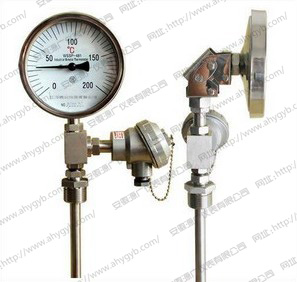 Thermocouple / thermoelectric double metal thermometer